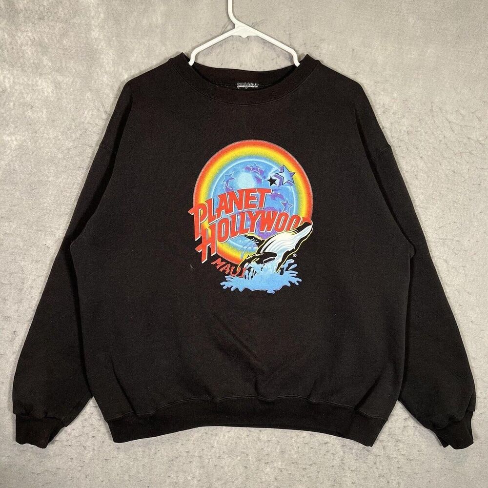 Planet-hollywood Men's Black Sweatshirt